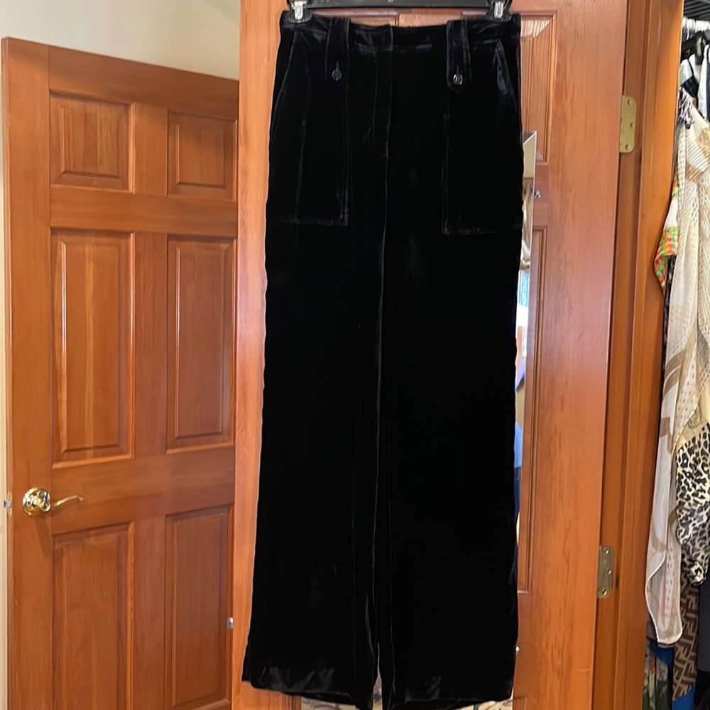 Sandro luxurious black velvet pants